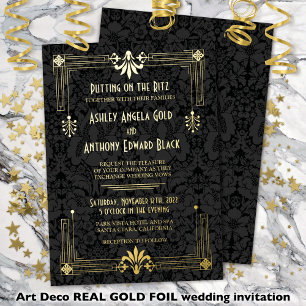 Roaring 20s Twenties Art Deco Gold Foil Wedding