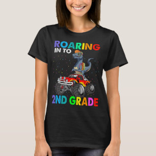 Roaring 2nd GradeDinosaur T Rex Back to School Boy T-Shirt