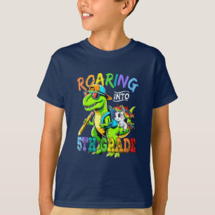 Roaring 5th Grade Dinosaur T Rex Back To School T-Shirt