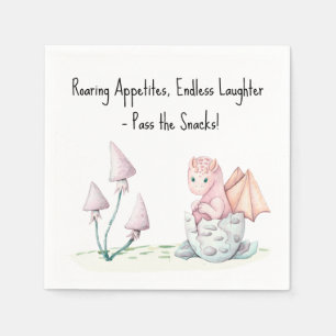 Roaring Appetites, Endless Laughter Dragon Baby Napkin