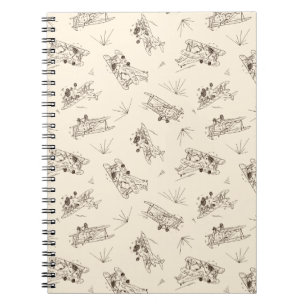 Roaring Art Deco Bi-planes - sketched pattern. Notebook