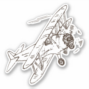 Roaring Art Deco Bi-planes - sketched single.