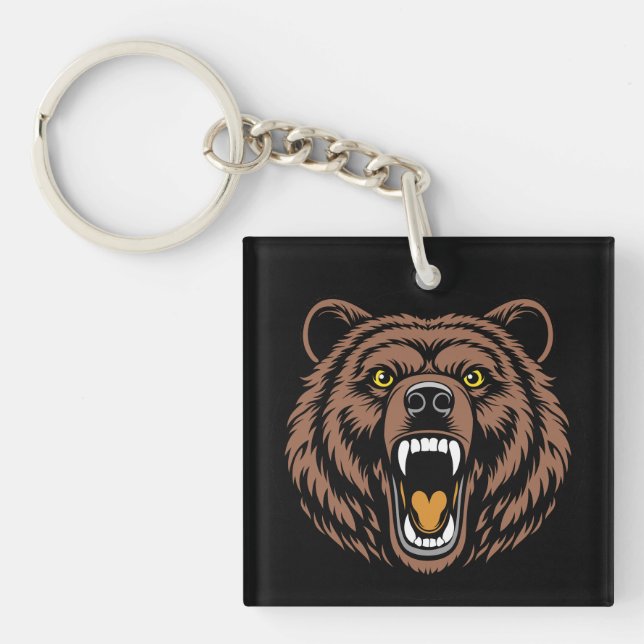 Roaring Bear Power Emblem Key Ring (Front)