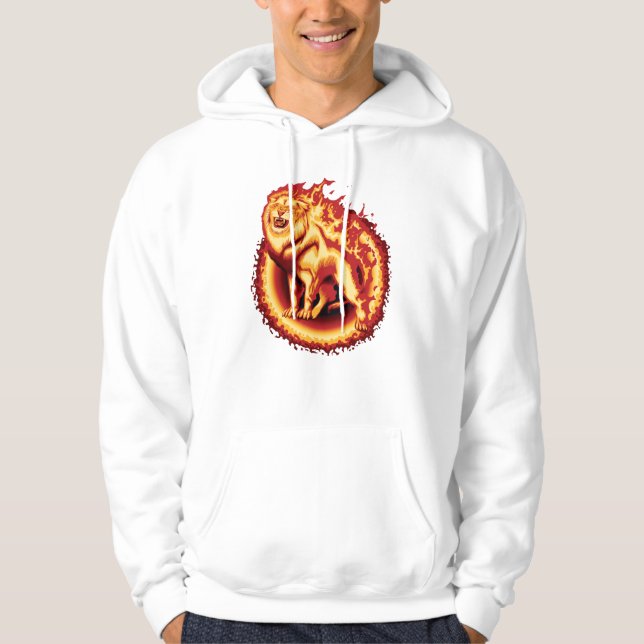 Roaring Fire Lion Hoodie (Front)