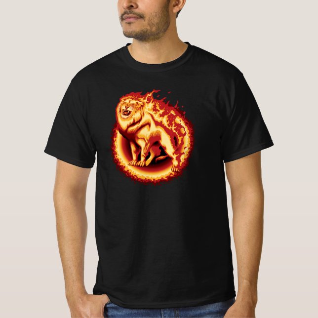 Roaring Fire Lion T-Shirt (Front)