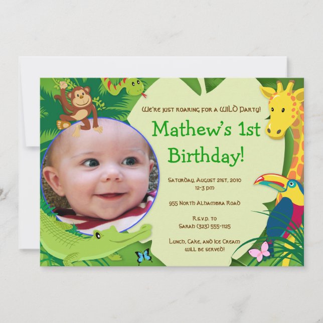 "Roaring for some Fun" Party Invitation (Front)