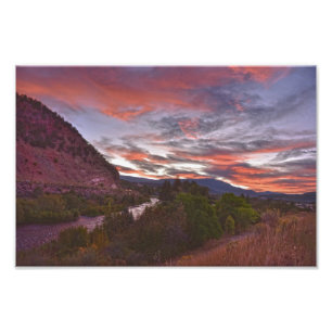 Roaring Fork River Sunrise, Colorado Photo Print