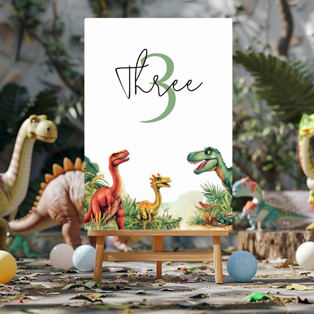 Roaring Good Time Dinosaur Party Table Number (Creator Uploaded)