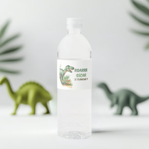 Roaring Good Time Dinosaur Party  Water Bottle Label