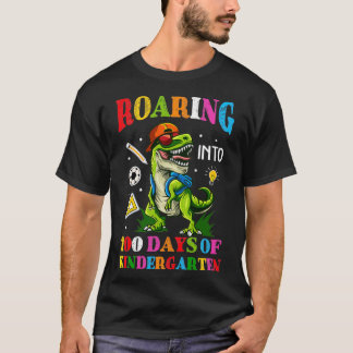 Roaring Into 100 Days Of Kindergarten T-Shirt
