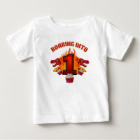   Roaring Into 1 Dragon Birthday  T-Shirt