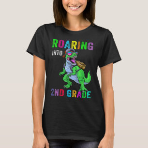 Roaring Into 2nd Grade Dinosaur 1st Day Back To Sc T-Shirt