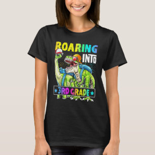 Roaring Into 3Rd Grade Dinosaur Back To School Boy T-Shirt