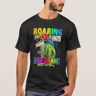 Roaring Into 3rd Grade Dinosaur Backpack Back To S T-Shirt