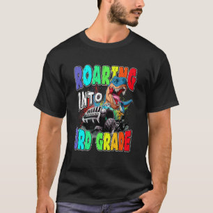 Roaring Into 3rd Grade Dinosaur Rex Back To School T-Shirt