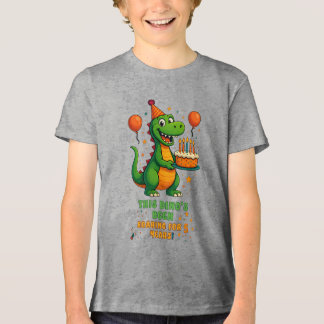 Roaring into 5 – Dino Birthday Design Tri-Blend Shirt