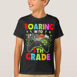 Roaring Into 5th Grade Teacher 5th Grade Back to S T-Shirt