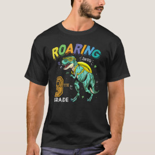 Roaring Into 9th Grade Dinosaur Boys Kids Back To T-Shirt