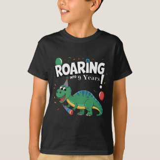 Roaring Into Birthday Kids Cool T-shirt