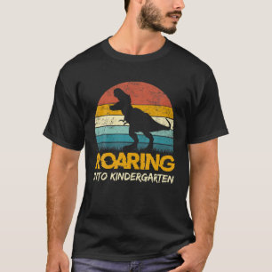 Roaring Into Kindergarten Dinosaur 1St Day Back To T-Shirt