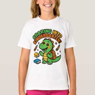 Roaring Into Kindergarten Dinosaur T-Shirt