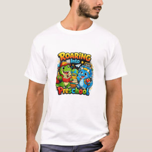 Roaring Into Preschool – Cute Dinosaur Back to Sch T-Shirt
