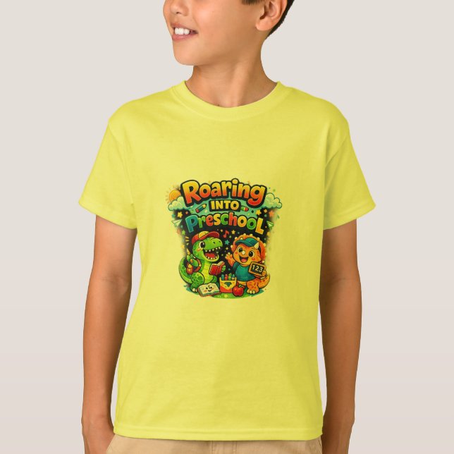 Roaring Into Preschool Dino Shirt (Front)