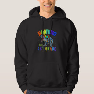 Roaring Into Preschool Dinosaur Rex Back To School Hoodie