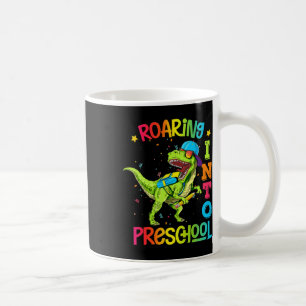 Roaring Into Preschool Dinosaur Teacher Pre K Back Coffee Mug