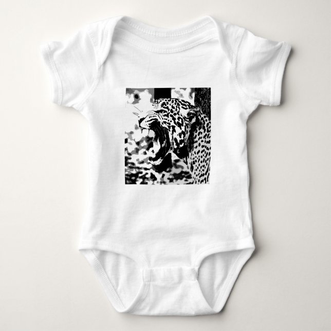 Roaring Jaguar Baby Bodysuit (Front)