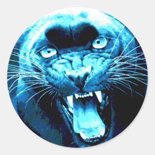 Roaring Jaguar Classic Round Sticker