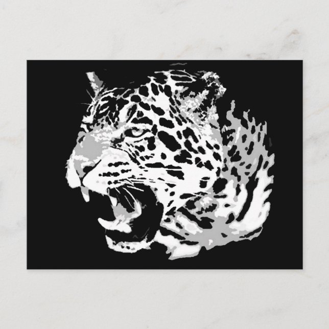 Roaring Jaguar Postcard (Front)