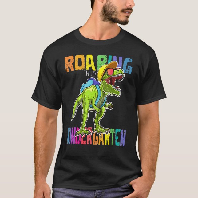 Roaring Kindergarten Dinosaur Rex Back To School B T-Shirt (Front)