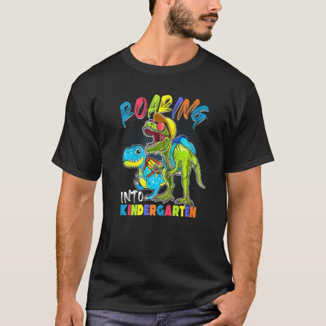Roaring Kindergarten Dinosaur Rex Back to School B T-Shirt (Front)