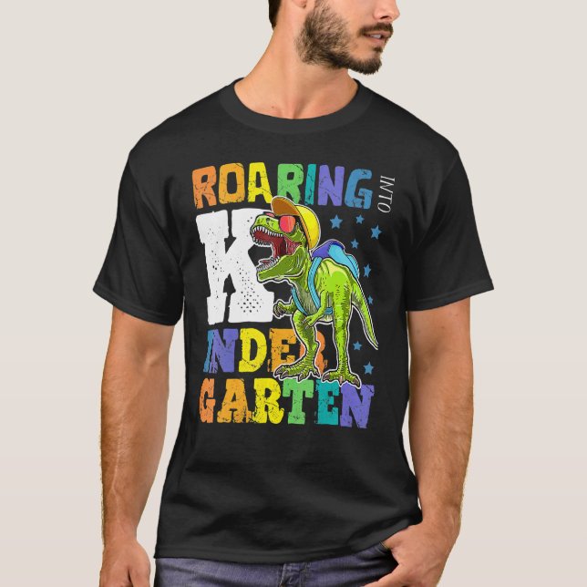 Roaring Kindergarten Dinosaur Rex Back To School B T-Shirt (Front)