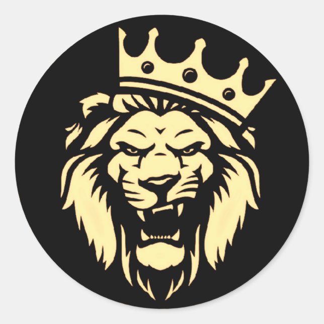 Roaring King Lion Sticker (Front)