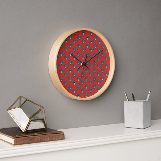 Roaring leopard - Bold wall clock for art lovers (Office)