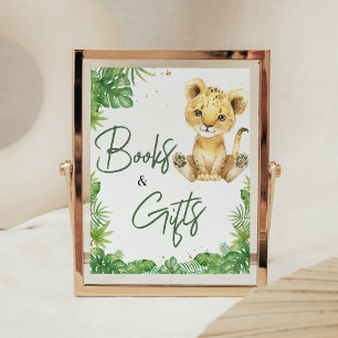 Roaring Lion Baby Shower Books and Gifts Poster