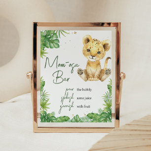 Roaring Lion Baby Shower Mum Osa Bar Poster