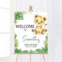 Roaring Lion Baby Shower Welcome