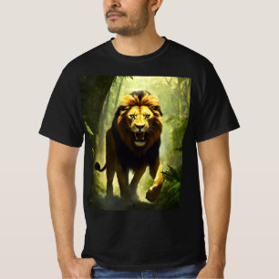 Roaring lion Black Tshirt