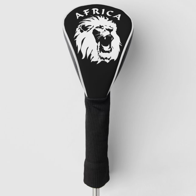 Roaring Lion Face | Africa Golf Head Cover (Front)