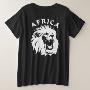 Roaring Lion Face   Africa Plus Size T-Shirt
