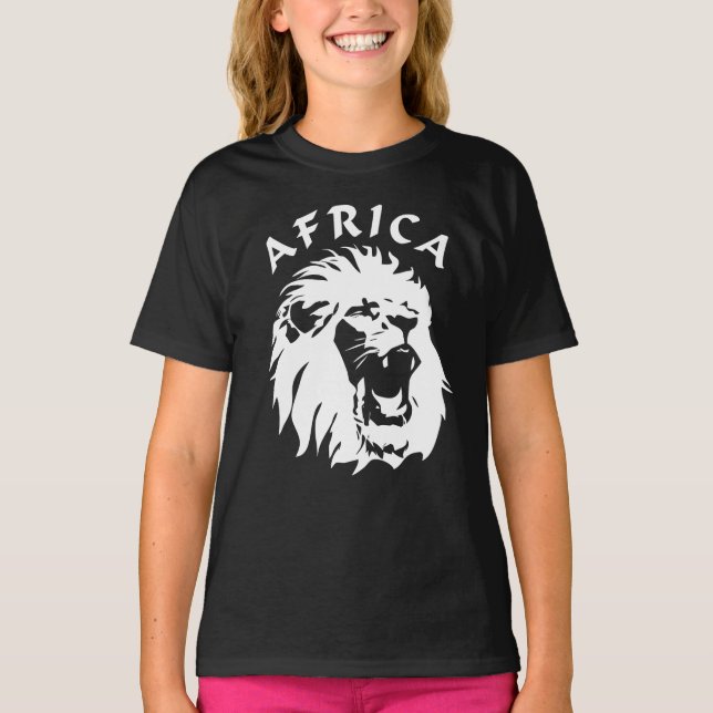 Roaring Lion Face | Africa T-Shirt (Front)