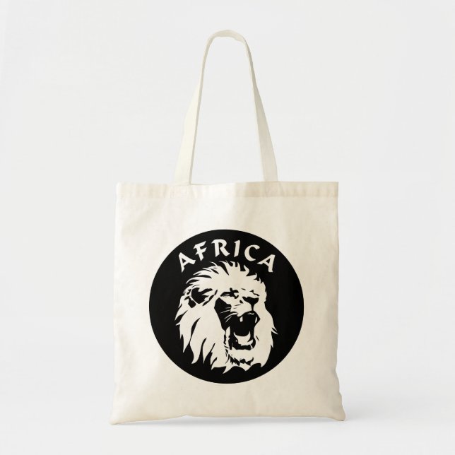 Roaring Lion Face | Africa Tote Bag (Front)