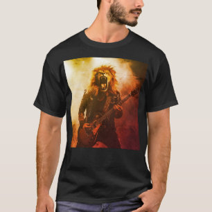 Roaring Lion Guitarist Fiery Stage T-Shirt