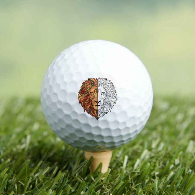 Roaring Lion Head Custom Golf Balls (Insitu Tee)