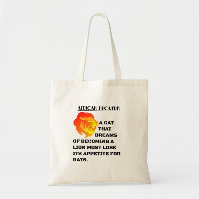 Roaring Lion Head Tote Bag (Front)