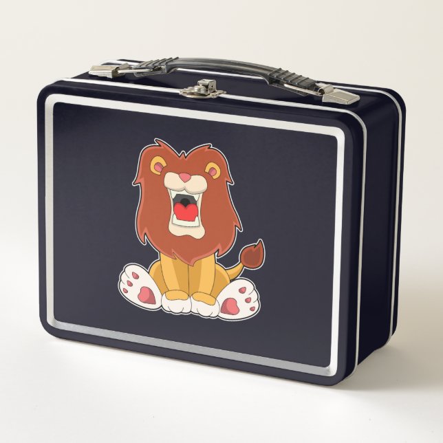 Roaring lion metal lunch box (Front)