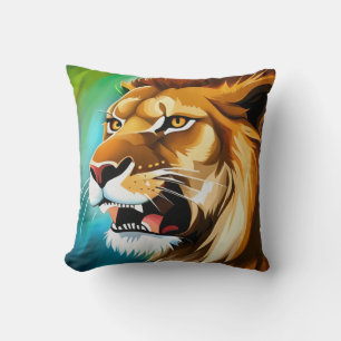 Roaring Lion Side Posed Portrait-57566 Cushion